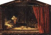REMBRANDT Harmenszoon van Rijn The Holy Family with a Curtain china oil painting artist